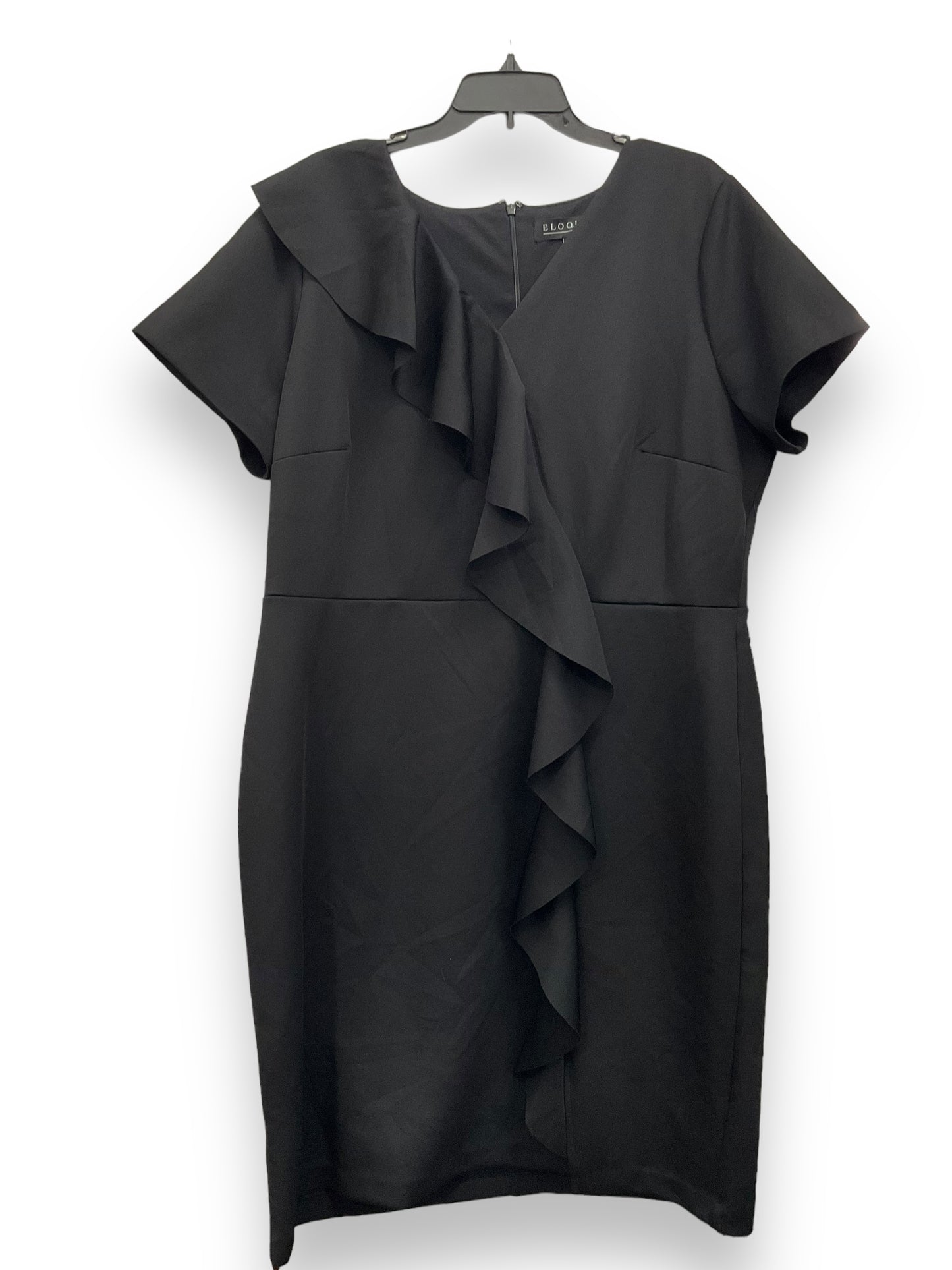 Black Dress Casual Midi Eloquii, Size 2x