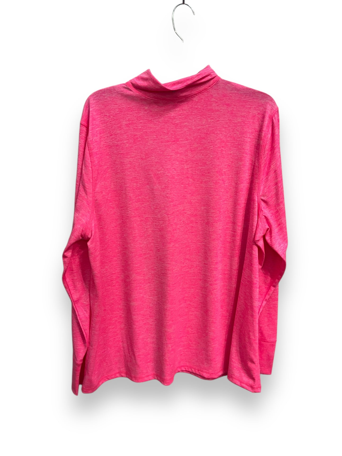 Athletic Top Long Sleeve Collar By Ideology In Pink, Size: 3x