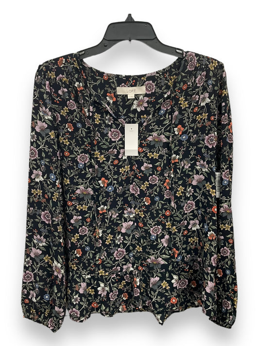 Blouse Long Sleeve By Loft In Multi-colored, Size: S