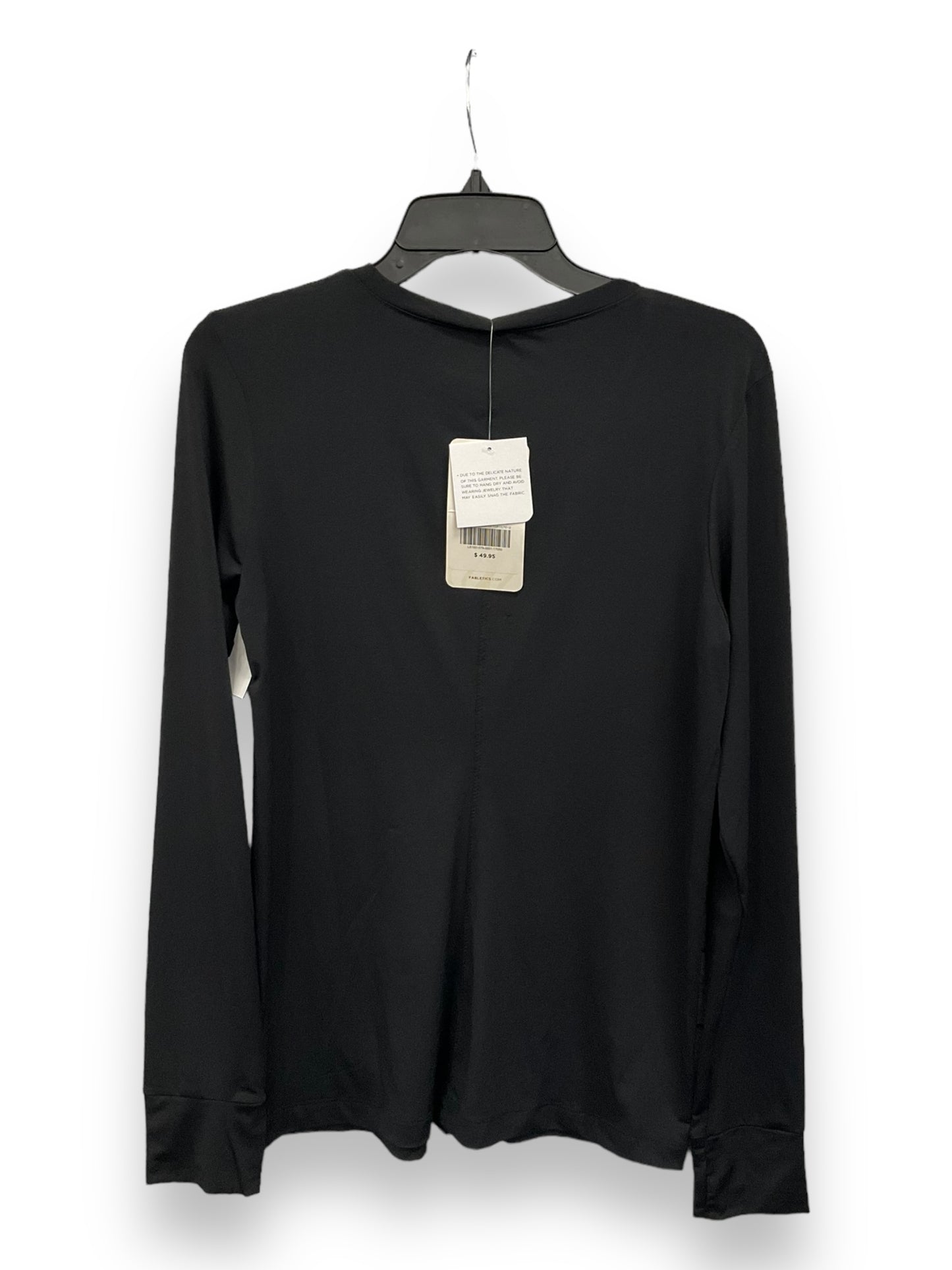 Athletic Top Long Sleeve Crewneck By Fabletics In Black, Size: L