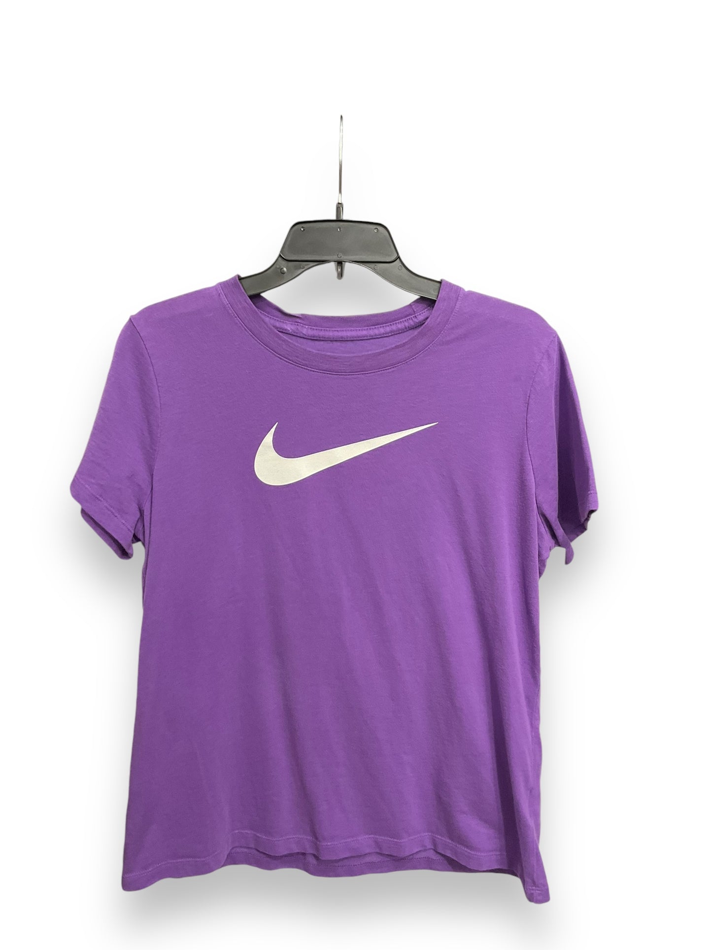 Athletic Top Short Sleeve By Nike Apparel In Purple, Size: L