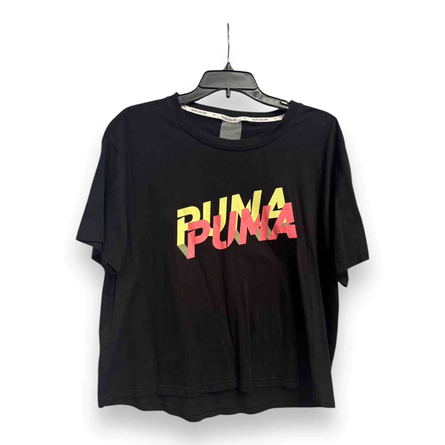 Top Short Sleeve By Puma In Black, Size: Xl