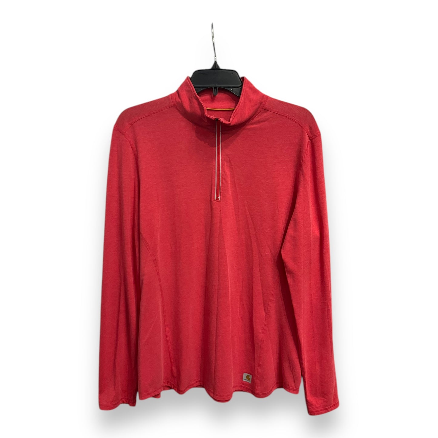 Athletic Top Long Sleeve Collar By Carhartt In Red, Size: L