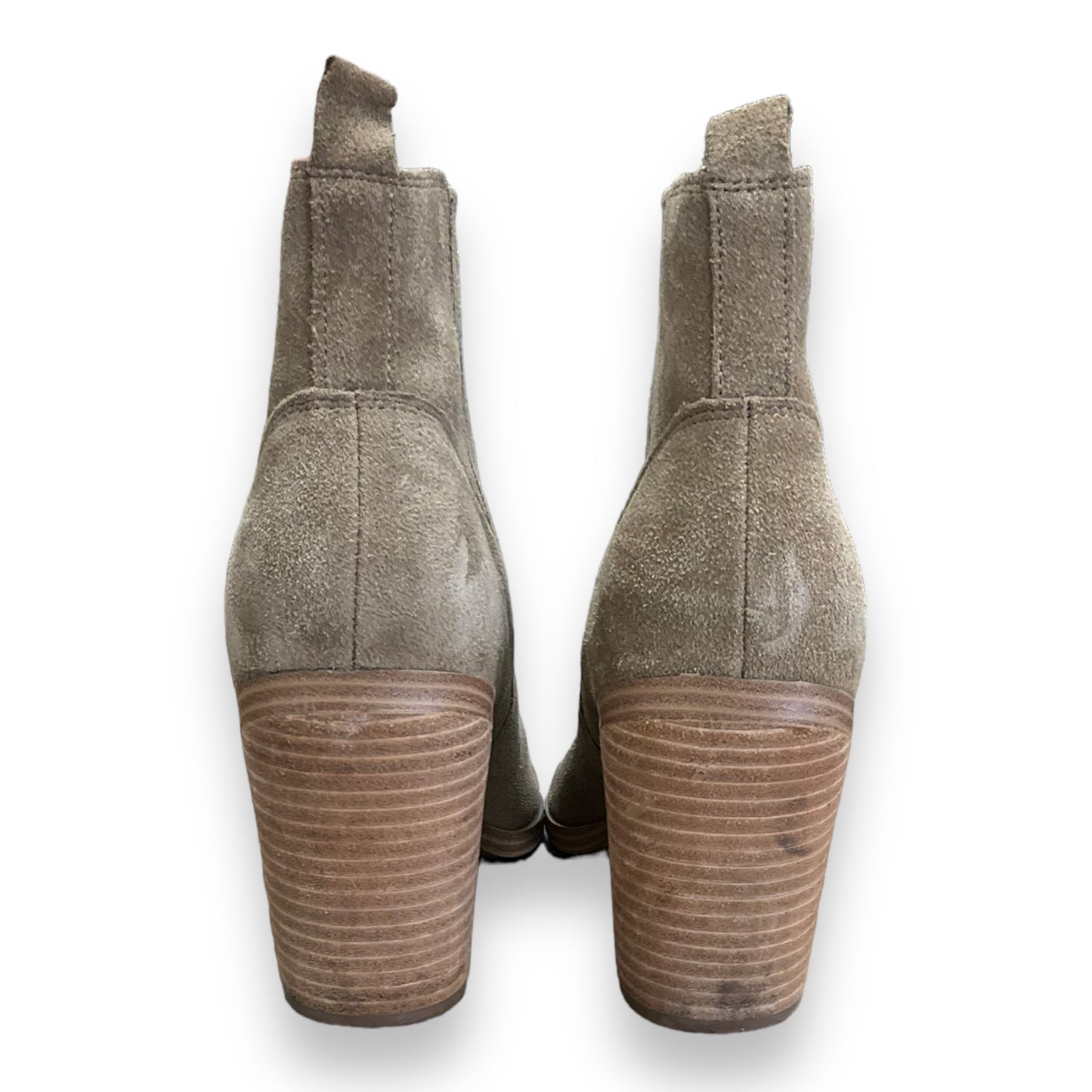 Boots Ankle Heels By Marc Fisher In Tan, Size: 9.5