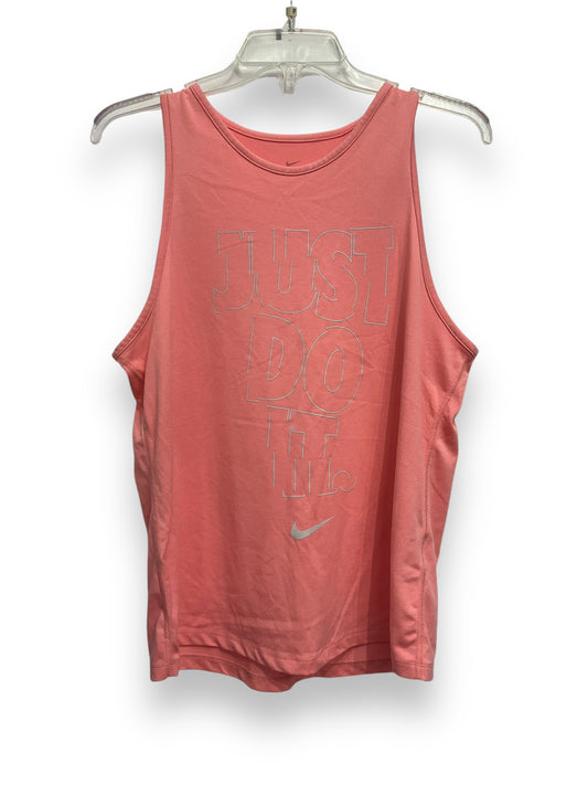 Athletic Tank Top By Nike Apparel In Peach, Size: M