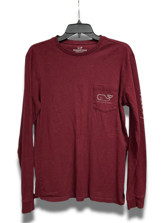 Top Long Sleeve By Vineyard Vines In Red, Size: S