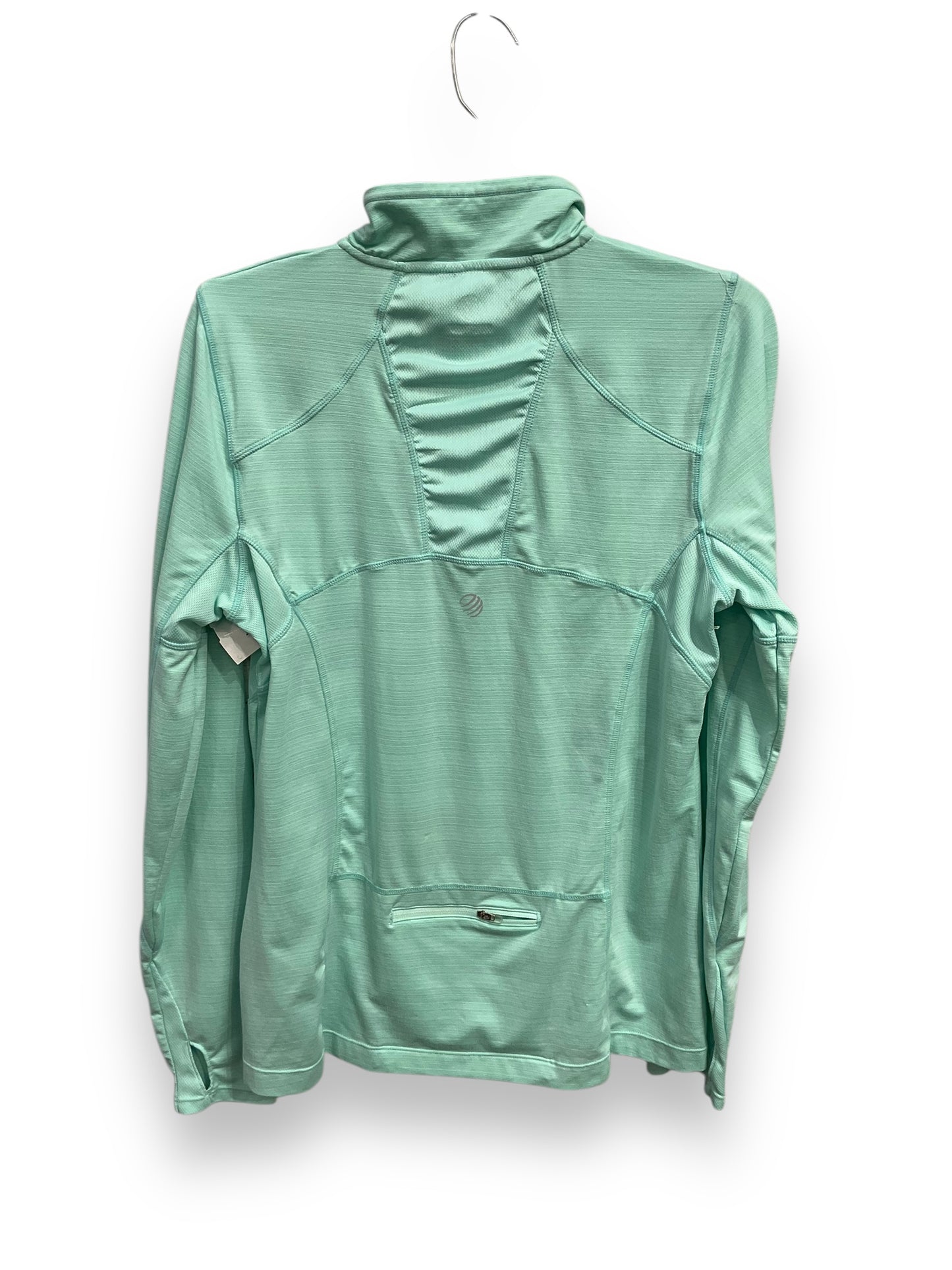 Athletic Top Long Sleeve Collar By Mpg In Green, Size: L