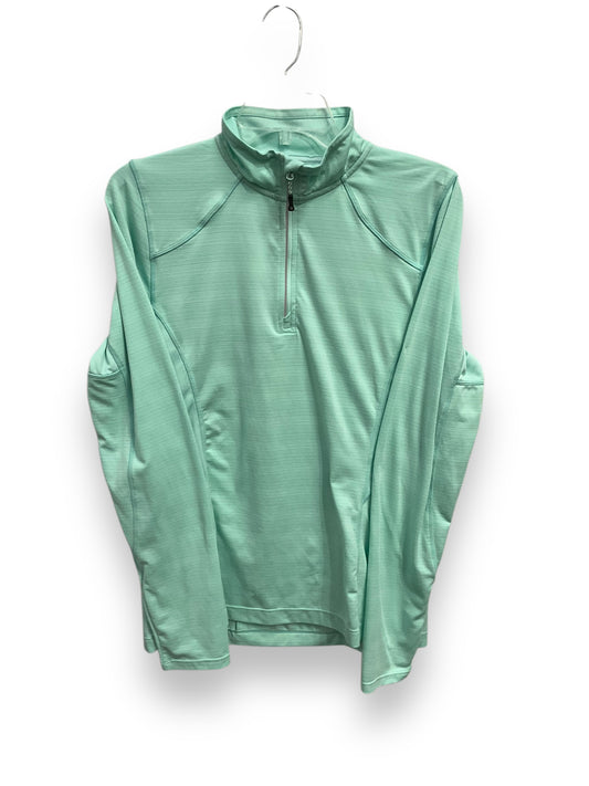 Athletic Top Long Sleeve Collar By Mpg In Green, Size: L