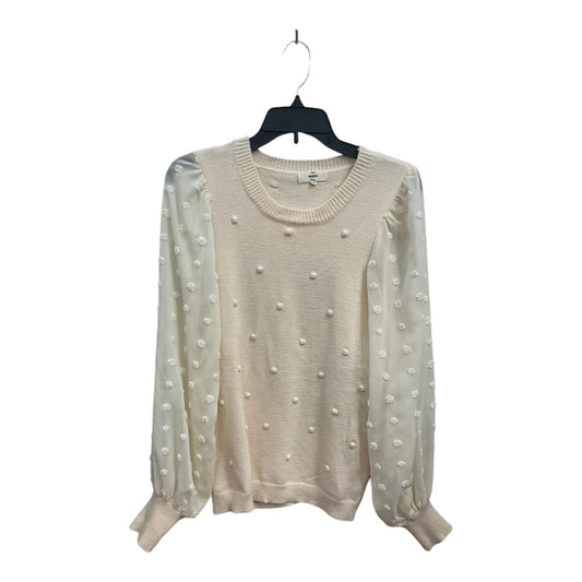 Top Long Sleeve By Entro In Cream, Size: M