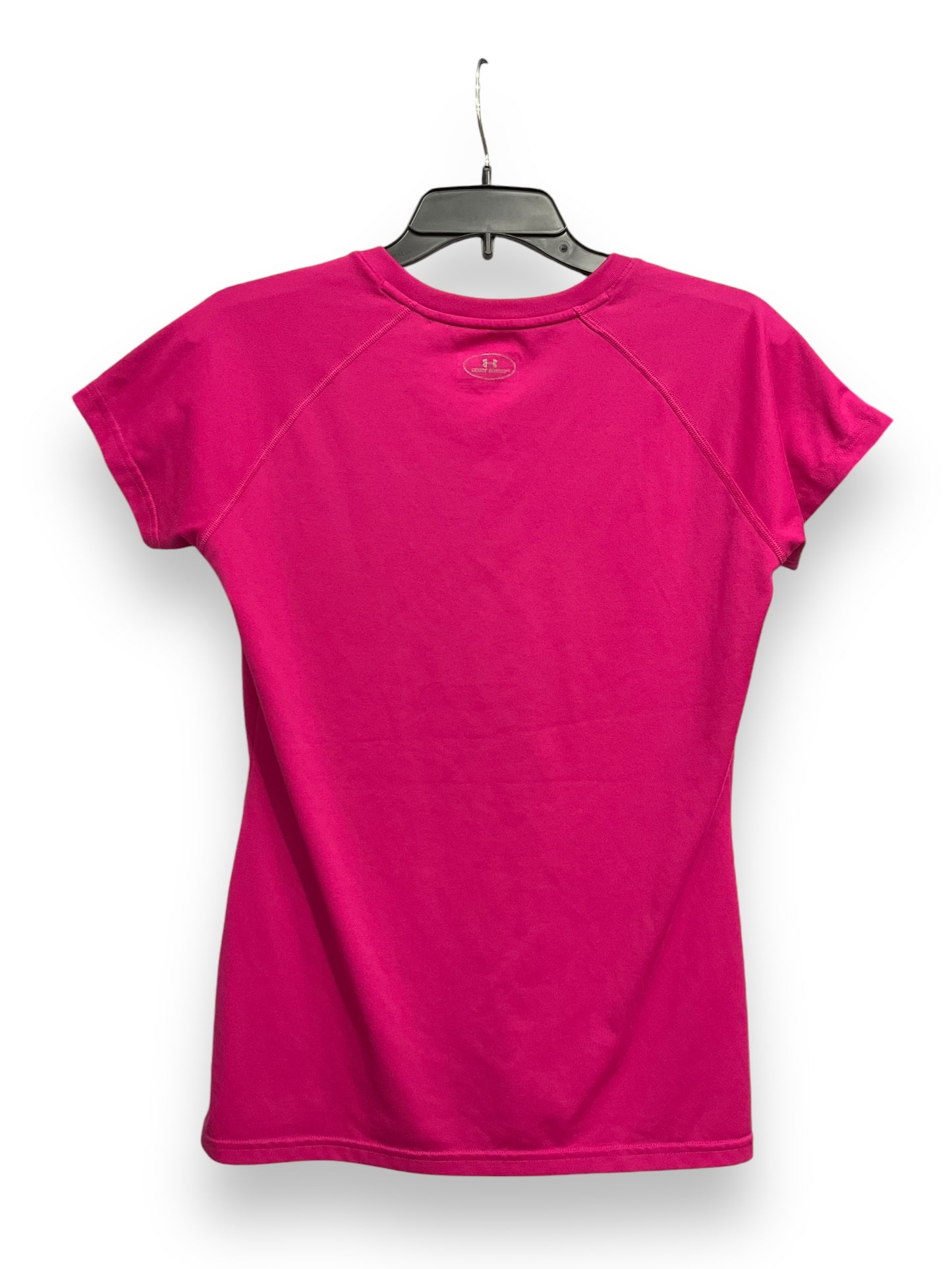 Athletic Top Short Sleeve By Under Armour In Pink, Size: S