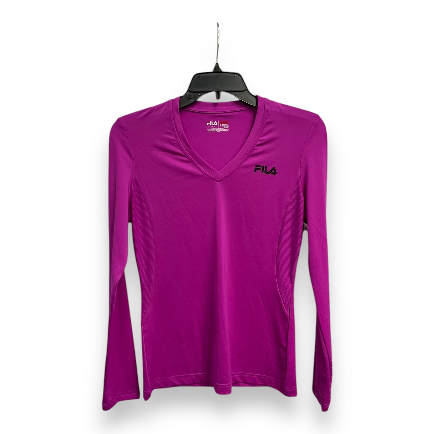 Athletic Top Long Sleeve Crewneck By Fila In Fuschia, Size: Xs