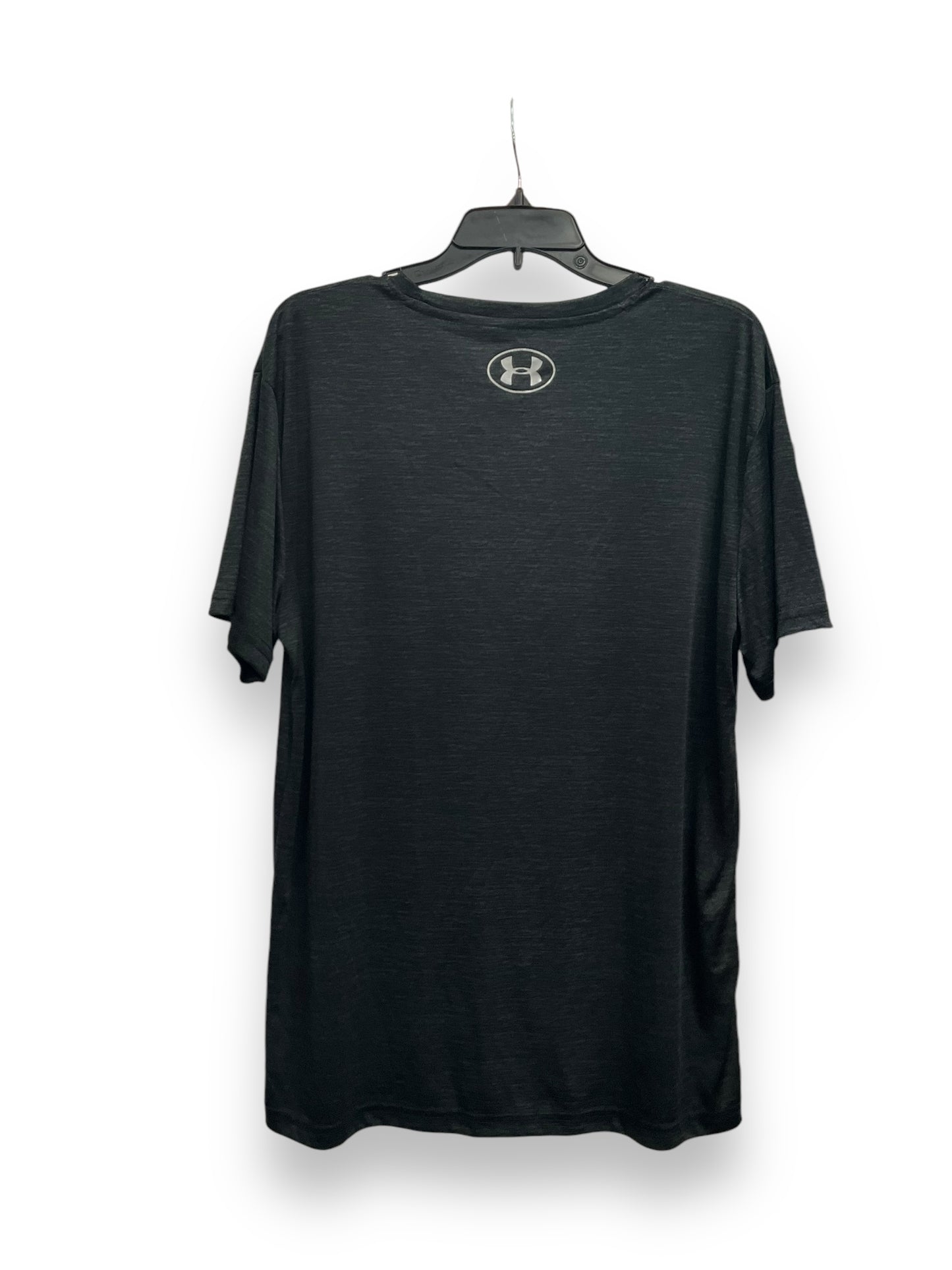 Athletic Top Short Sleeve By Under Armour In Black, Size: L