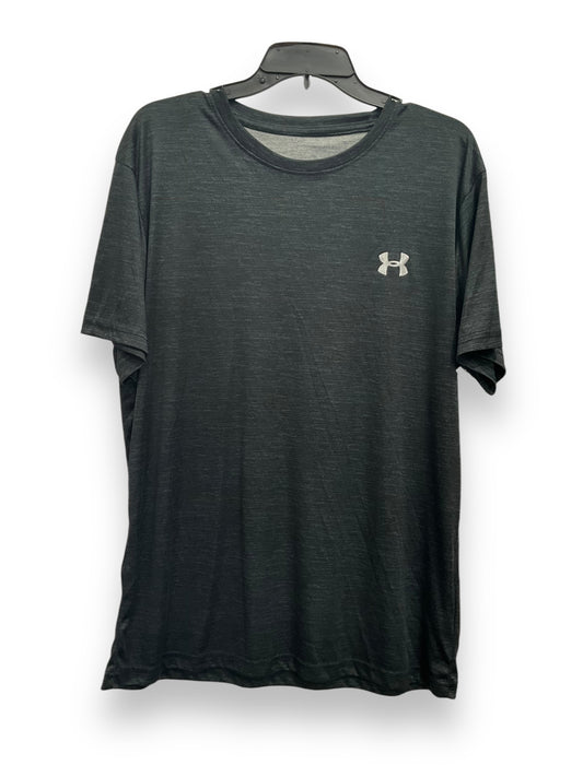 Athletic Top Short Sleeve By Under Armour In Black, Size: L