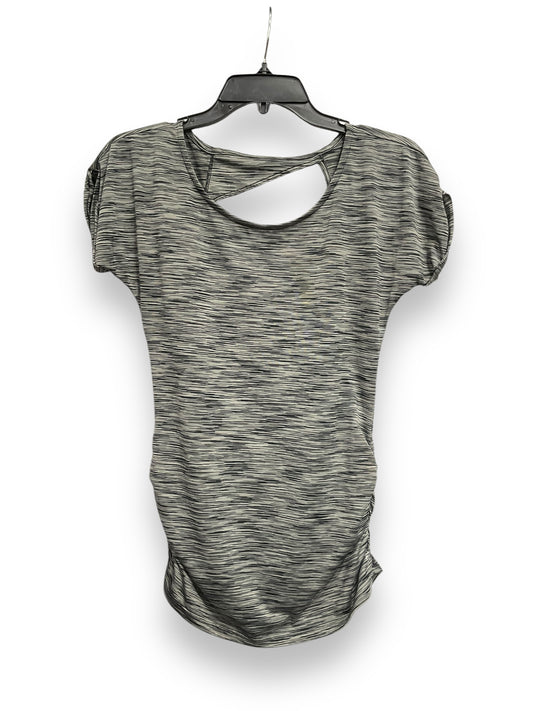 Athletic Top Short Sleeve By Reebok In Grey, Size: Xs