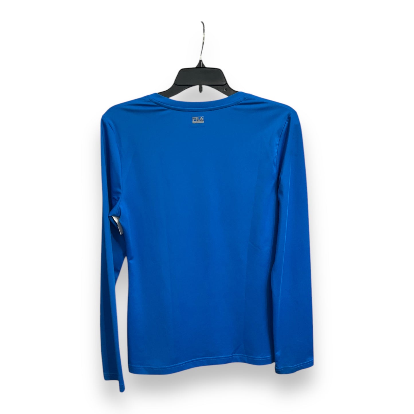 Athletic Top Long Sleeve Crewneck By Fila In Blue, Size: M