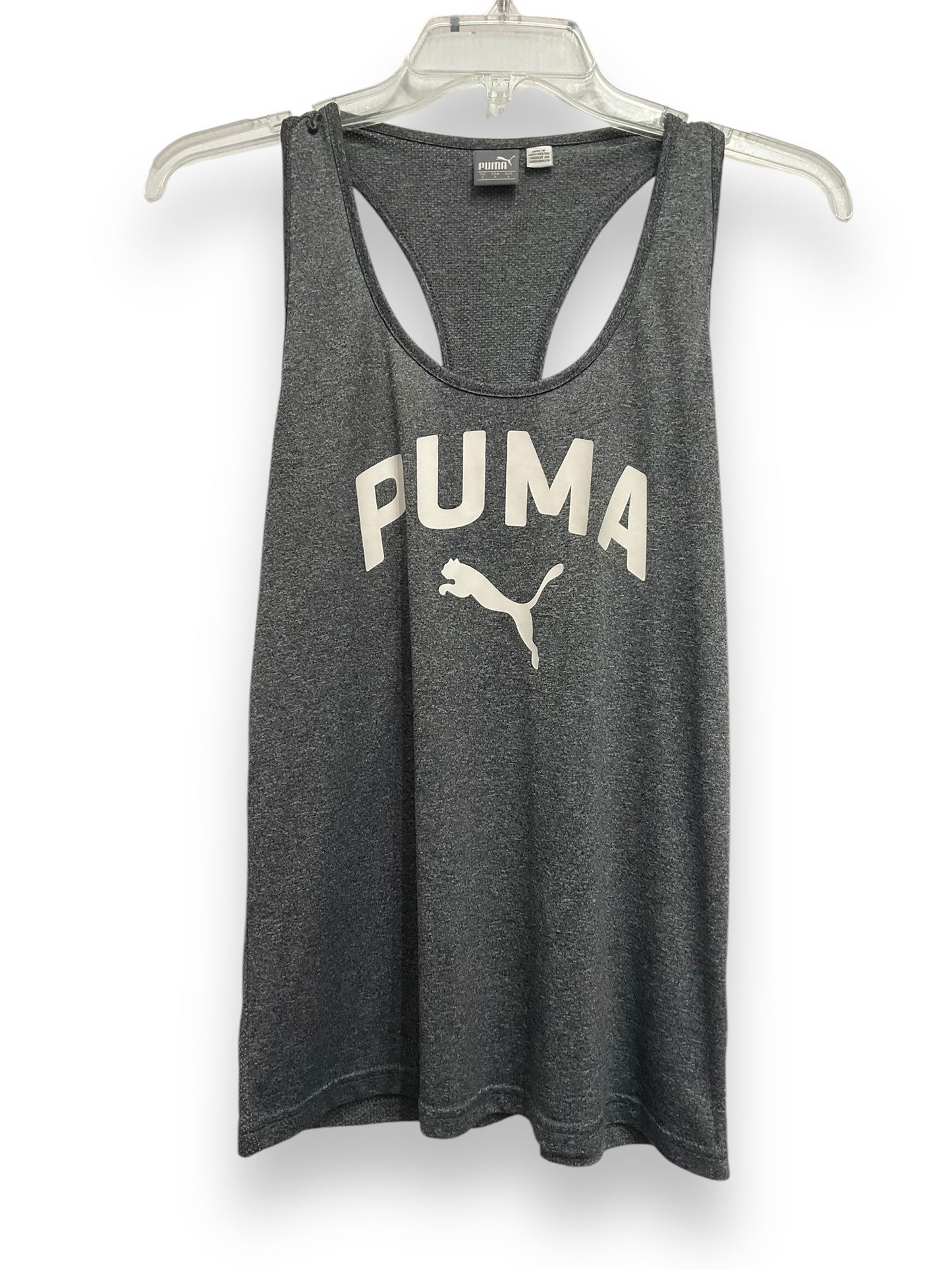 Athletic Tank Top By Puma In Grey, Size: S