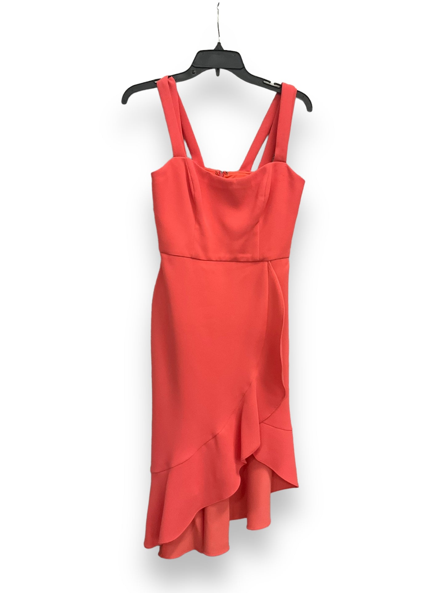 Coral Dress Party Midi Clothes Mentor, Size 4