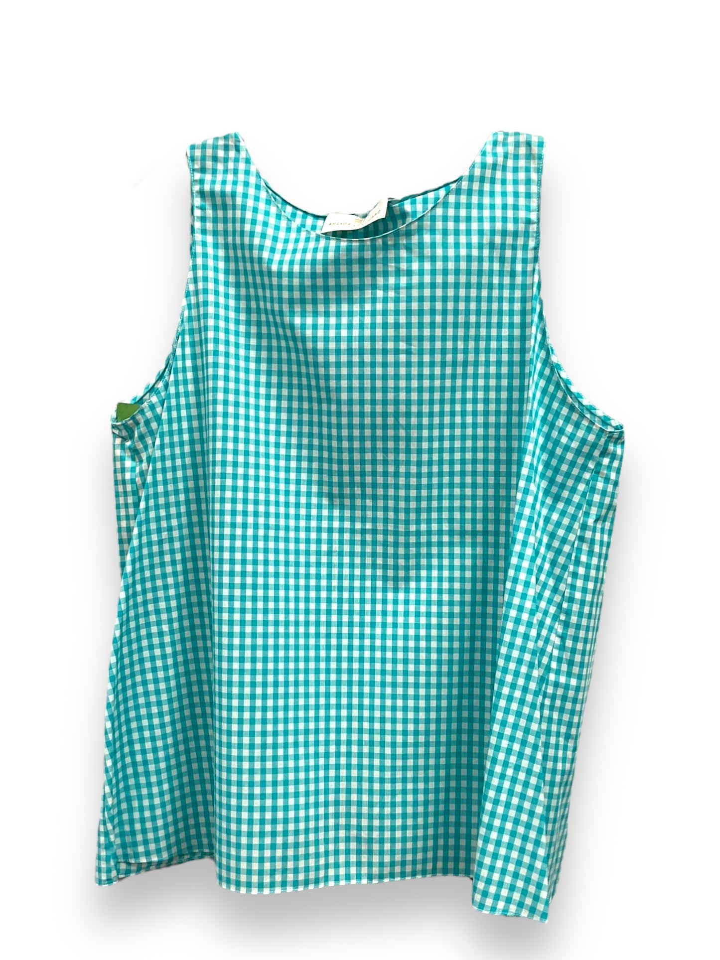 Plaid Pattern Top Sleeveless Amanda Uprichard, Size L