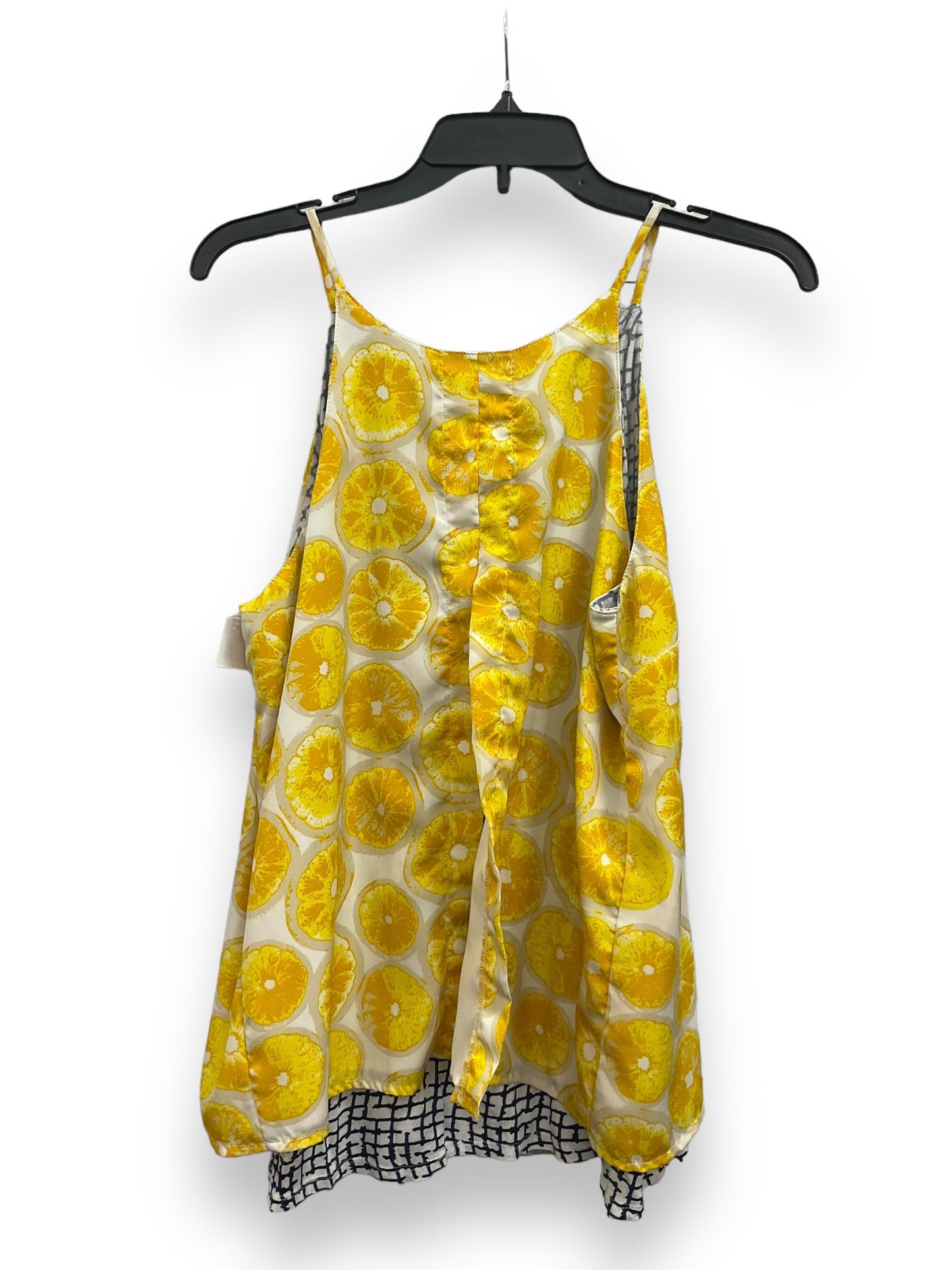 White & Yellow Top Sleeveless Porridge, Size S