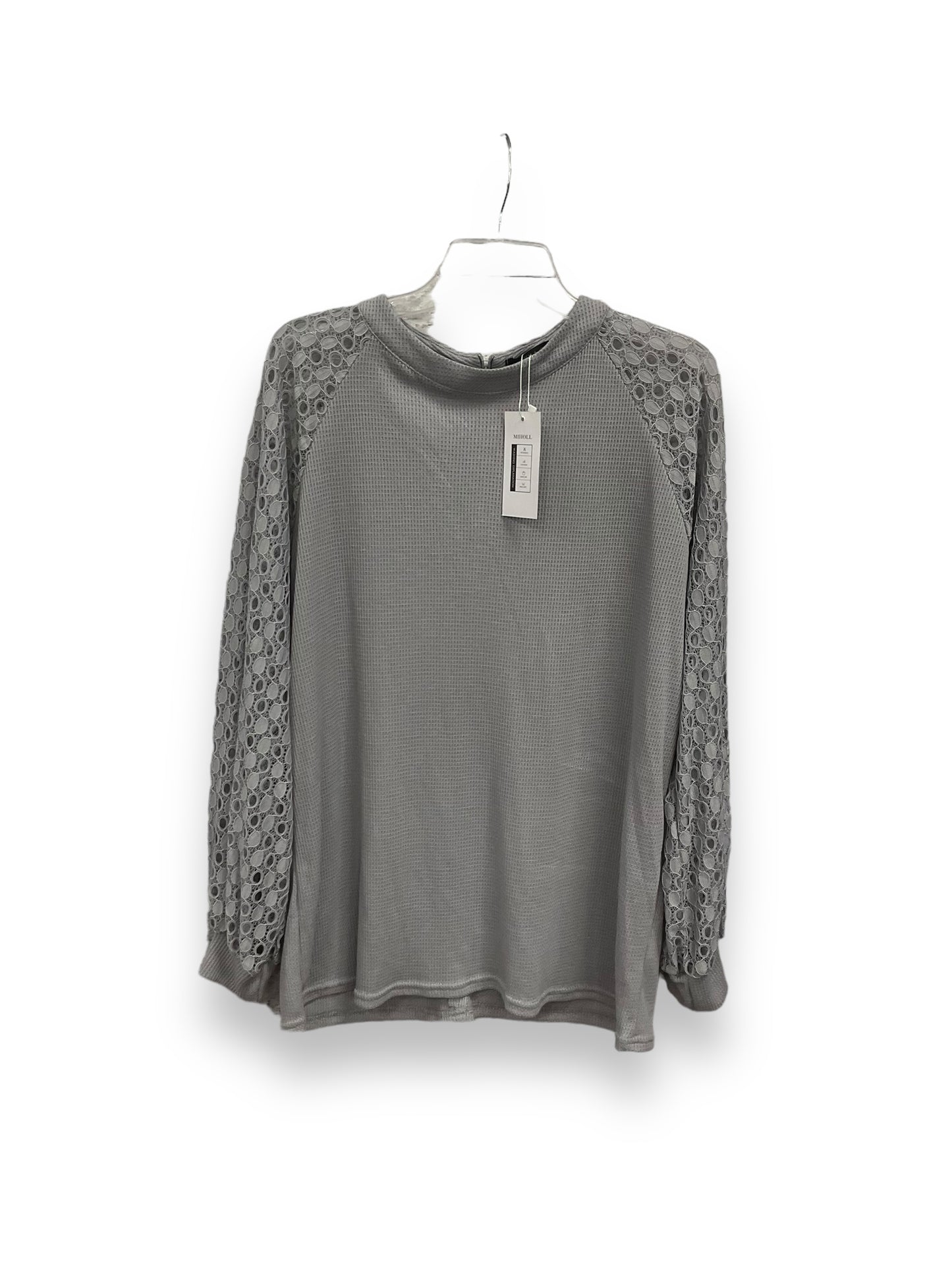 Grey Top 2pc 3/4 Sleeve Cmc, Size Xl