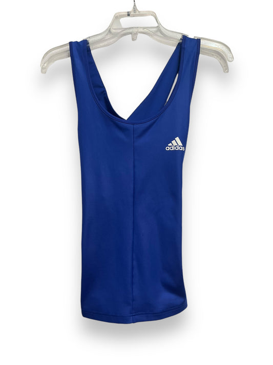 Athletic Tank Top By Adidas In Blue, Size: S