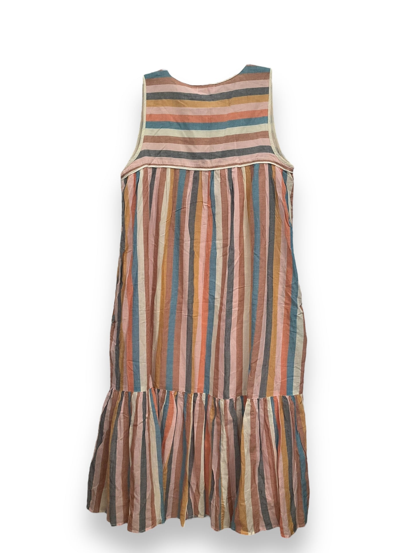 Striped Pattern Dress Casual Maxi Cmc, Size S