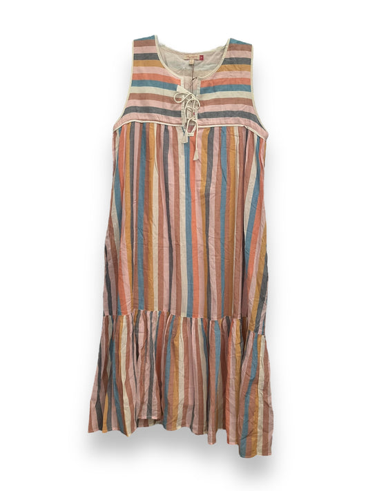 Striped Pattern Dress Casual Maxi Cmc, Size S