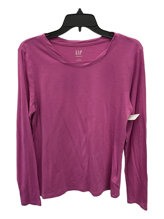 Purple Top Long Sleeve Basic Gap, Size L