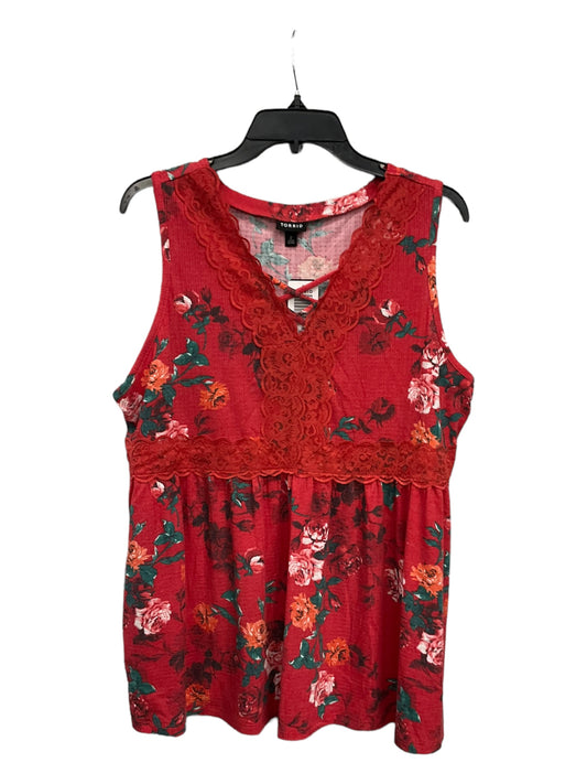 Floral Print Top Sleeveless Torrid, Size 2x