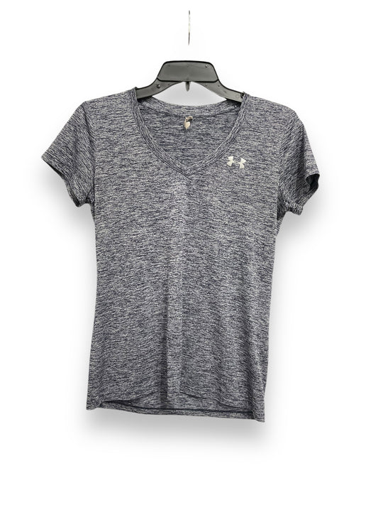 Athletic Top Short Sleeve By Under Armour In Navy, Size: Xs