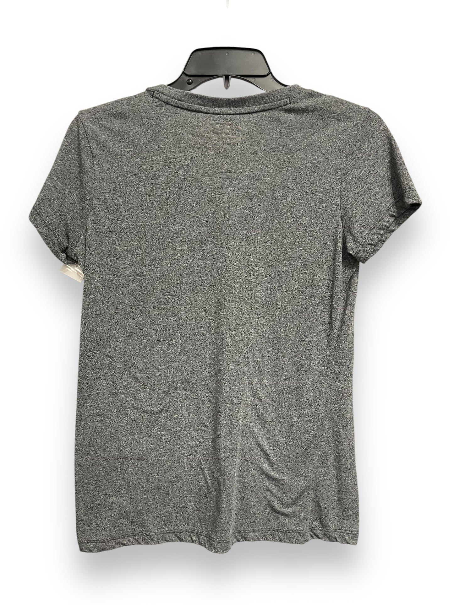 Athletic Top Short Sleeve By Under Armour In Grey, Size: Xs