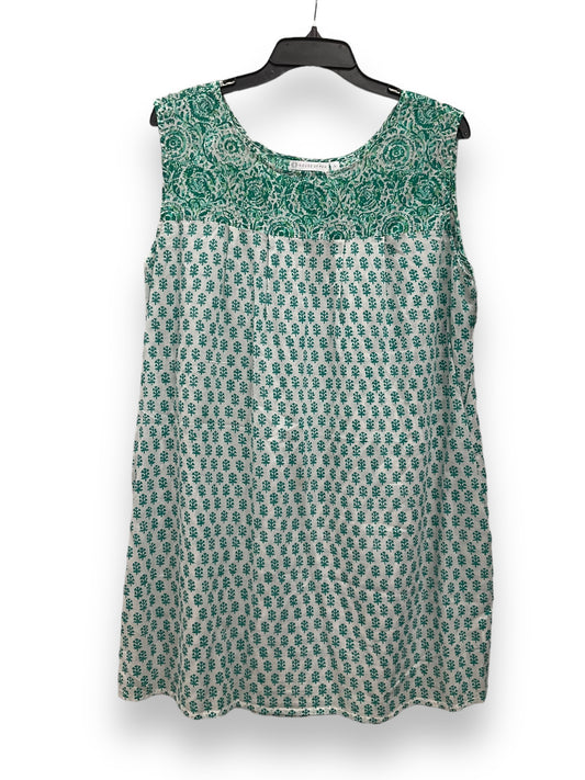 Green & White Dress Casual Short House of Pom, Size L