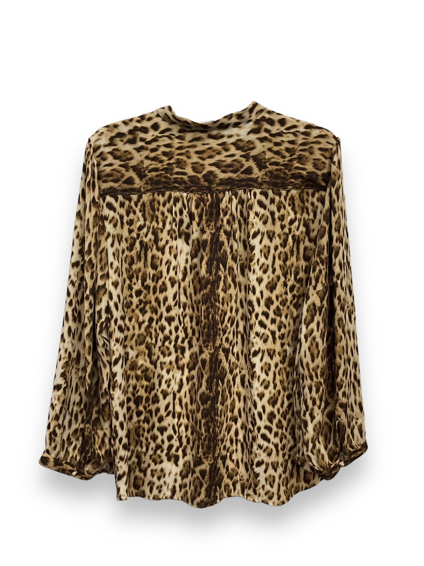 Animal Print Blouse Long Sleeve J. Crew, Size Xl