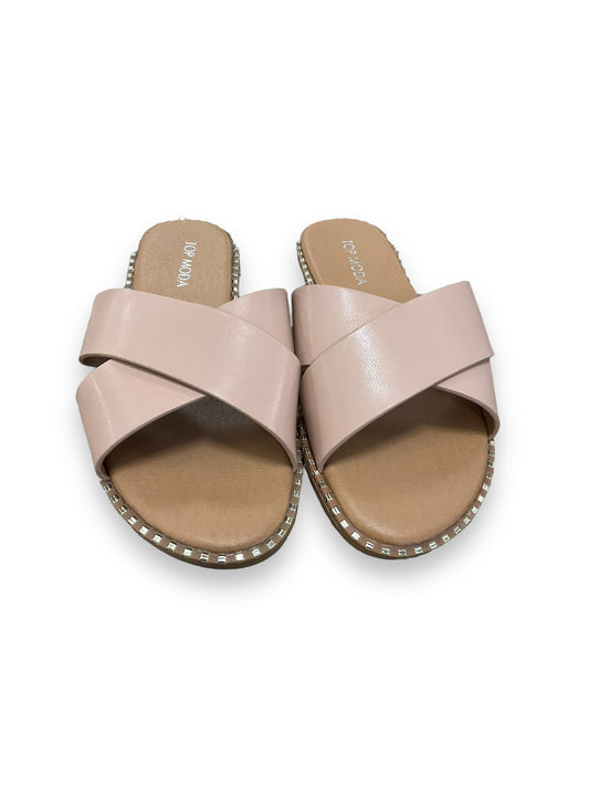 Pink Sandals Flats Top Moda