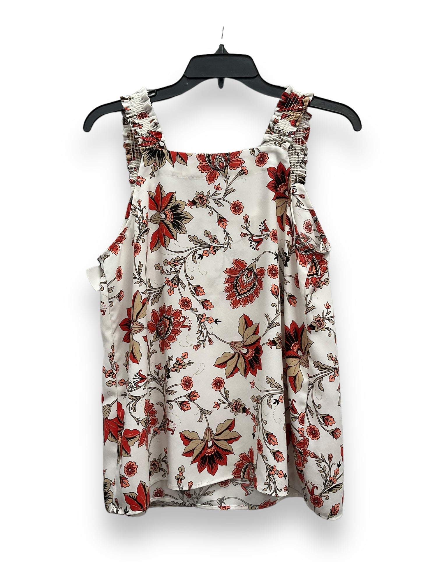 Floral Print Top Sleeveless Loft, Size M