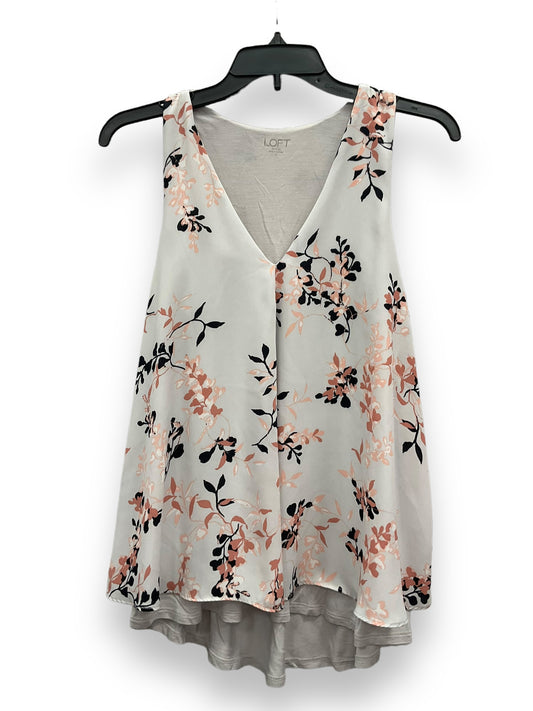 Floral Print Top Sleeveless Loft, Size S