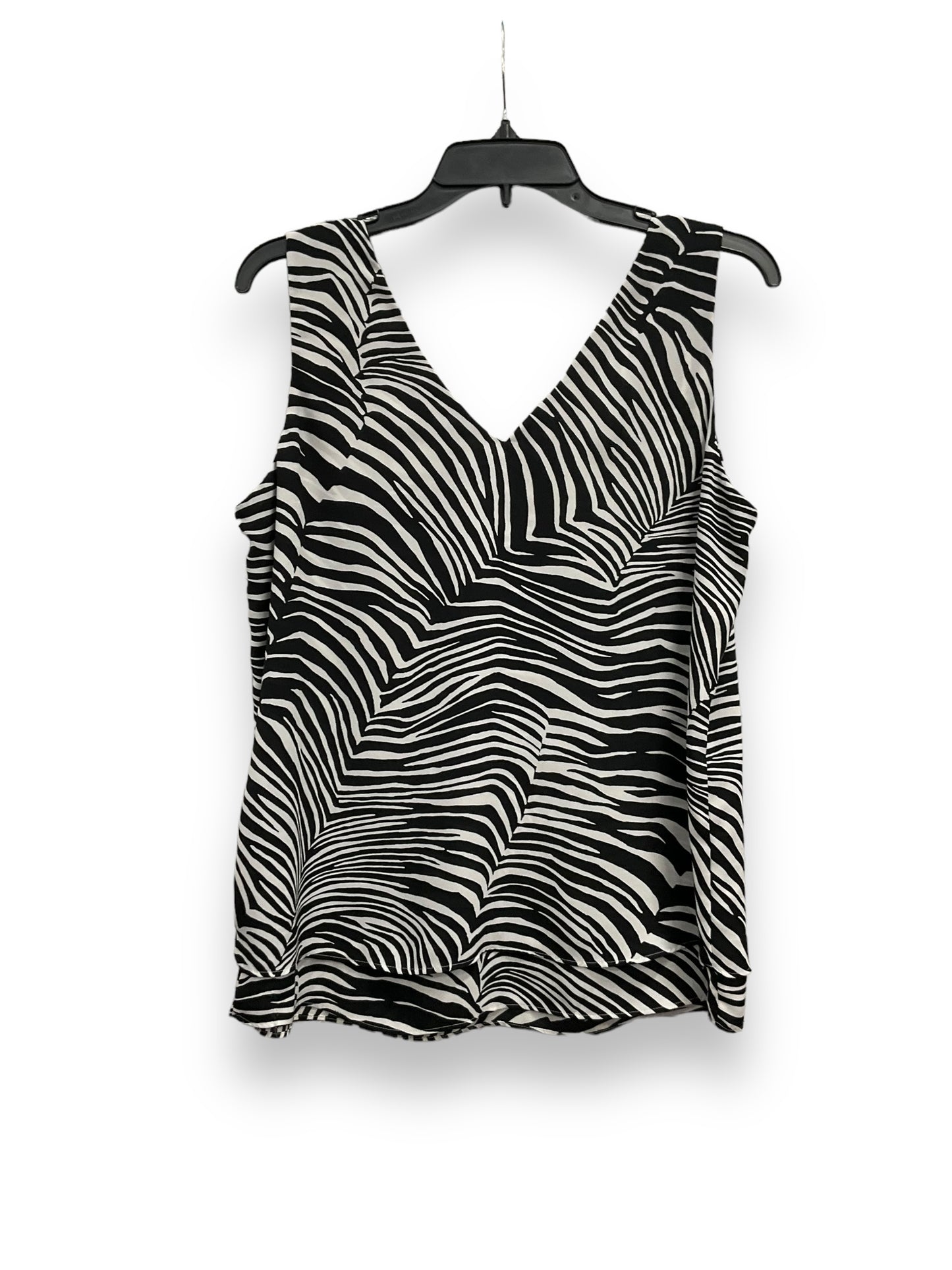 Black & White Top Sleeveless Ann Taylor, Size M