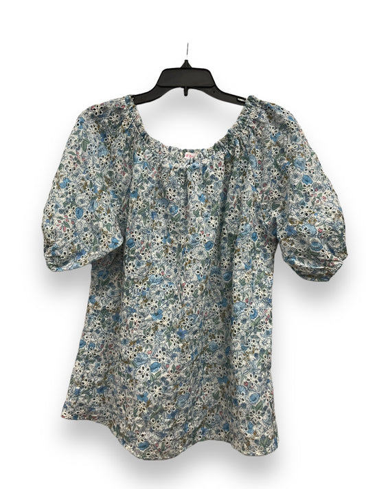 Floral Print Top Short Sleeve Clothes Mentor, Size Xl