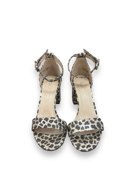 Animal Print Sandals Heels Block Cl By Chinese Laundry, Size 7.5