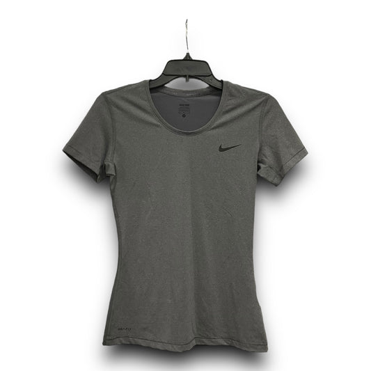 Grey Athletic Top Short Sleeve Nike Apparel, Size L