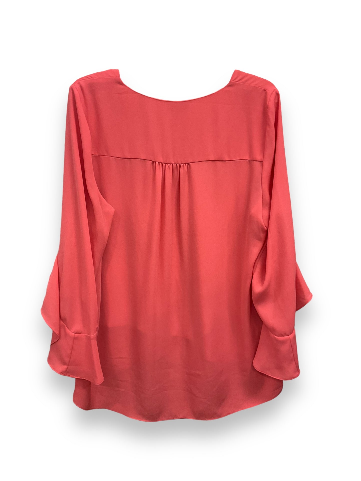 Blouse 3/4 Sleeve By Vince Camuto In Pink, Size: L