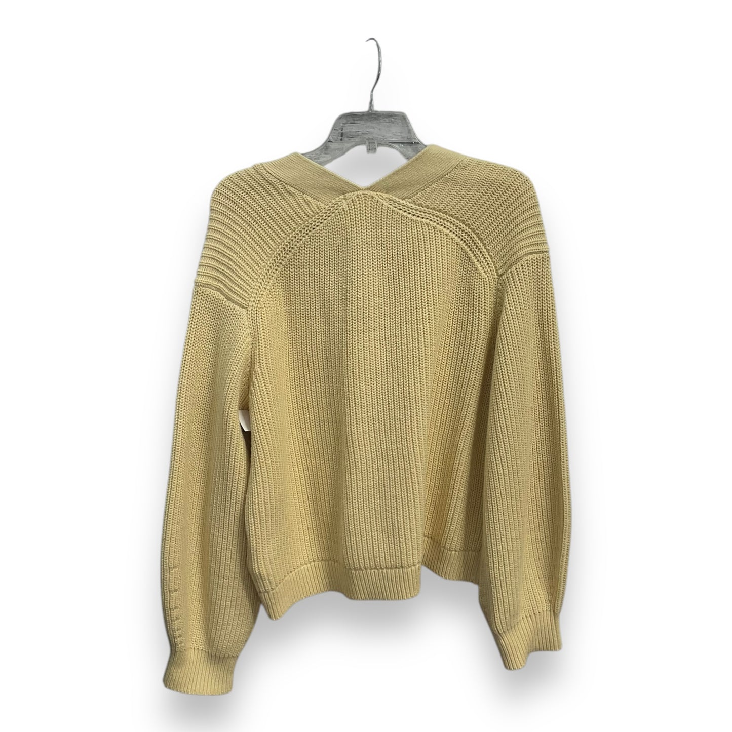 Sweater Cardigan By H&m In Yellow, Size: S