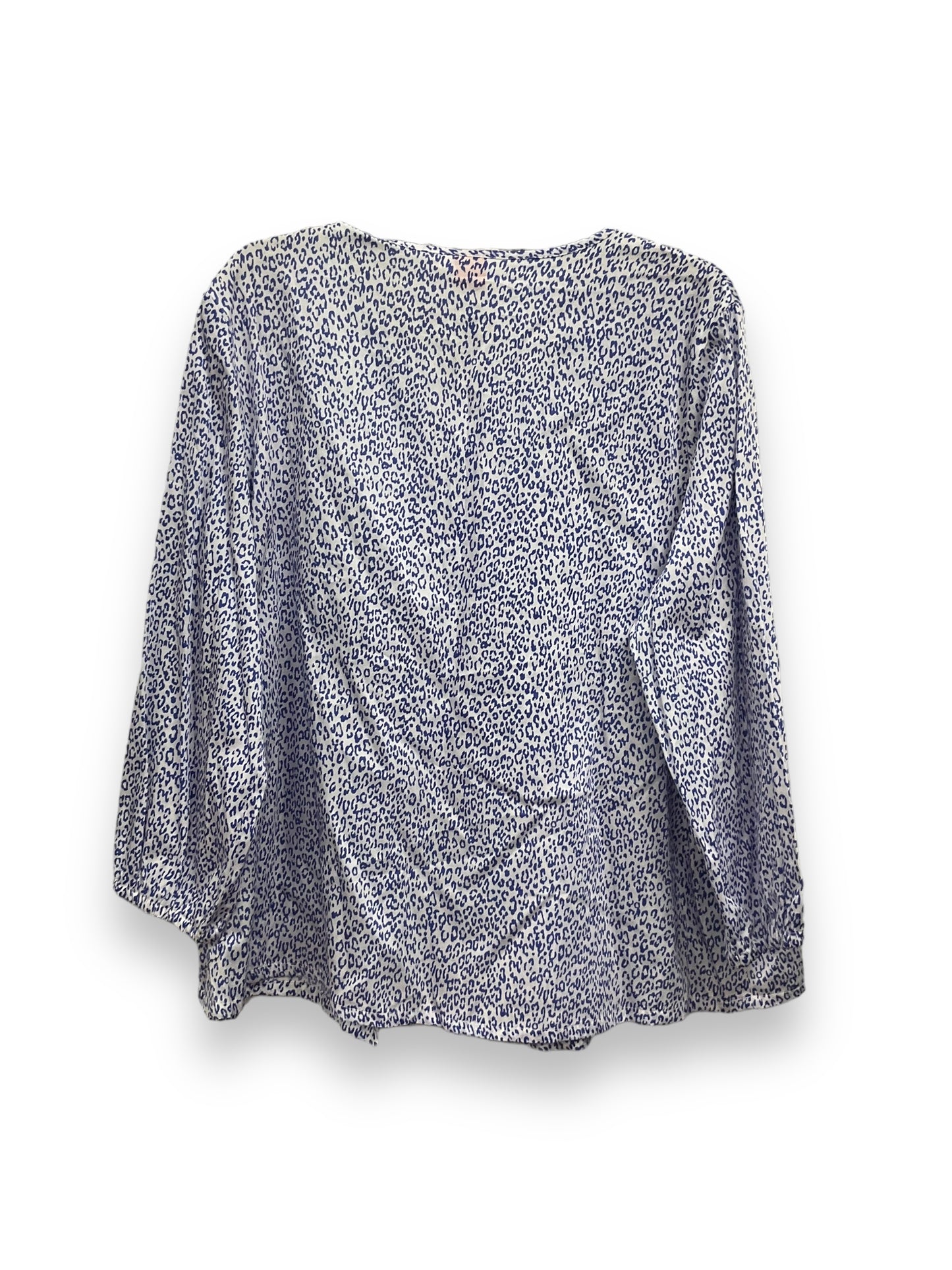 Top Long Sleeve By Cmc In Blue & White, Size: Xl