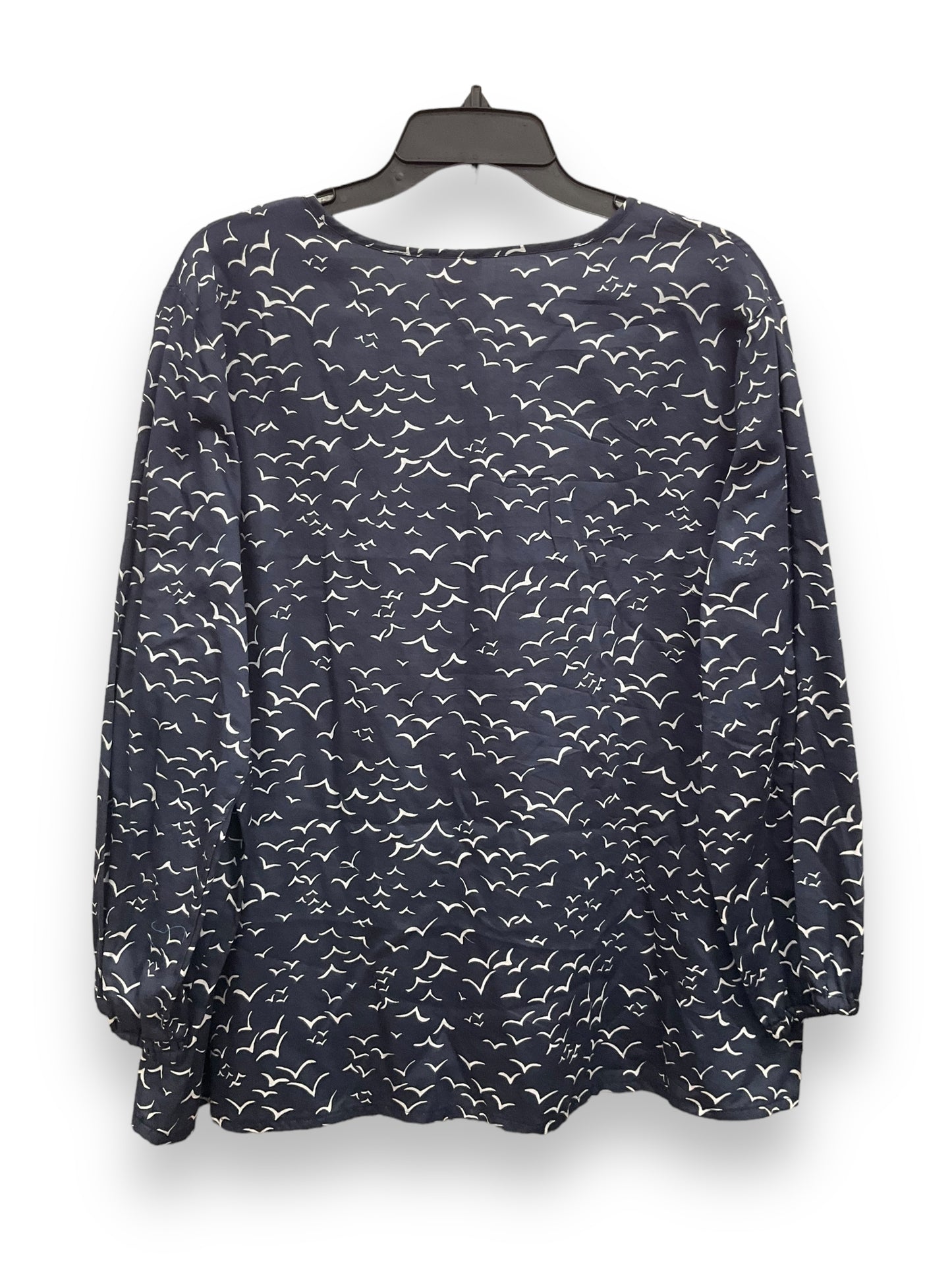 Top Long Sleeve By Cmc In Grey & White, Size: Xl