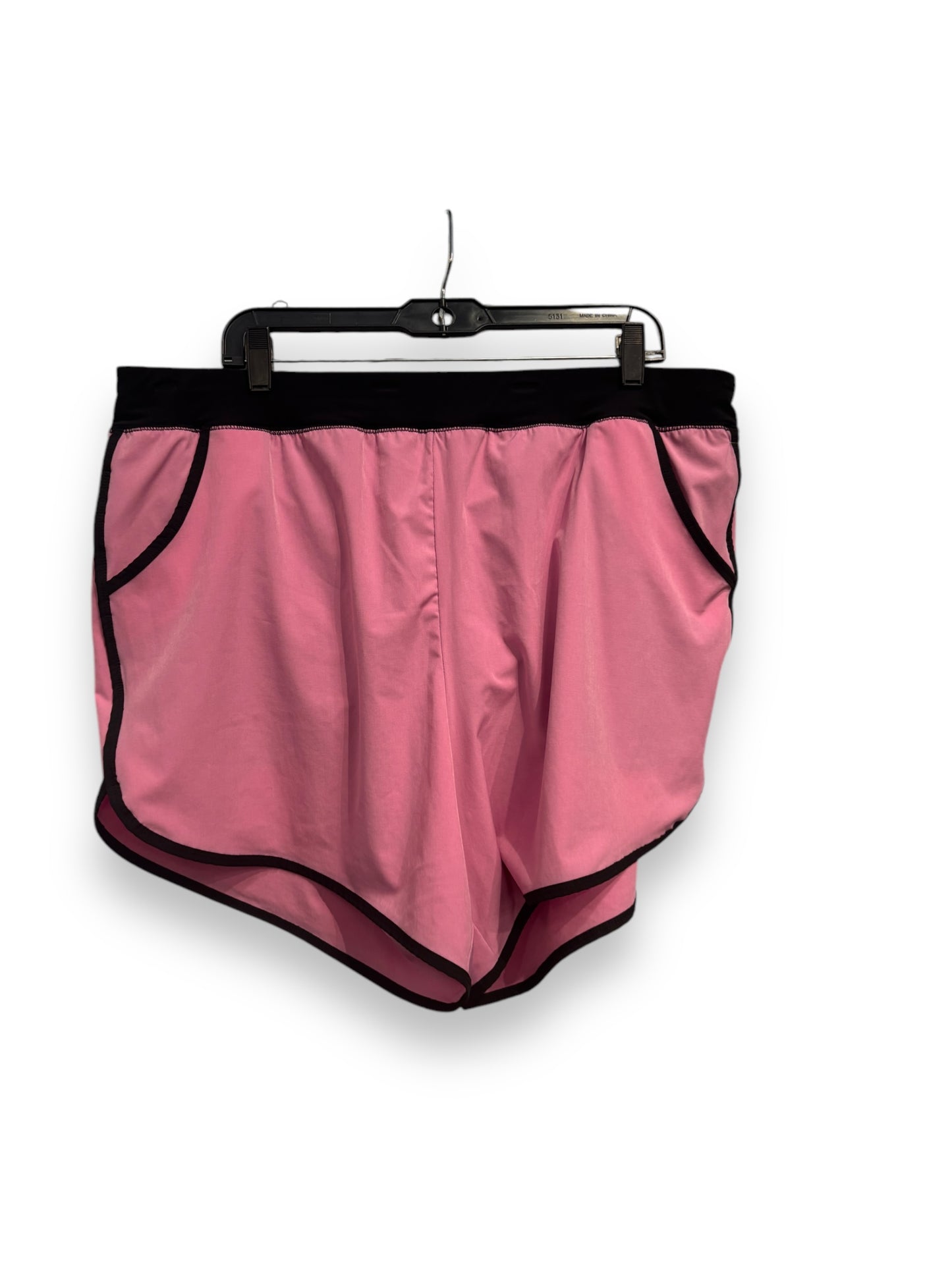 Athletic Shorts By Torrid In Black & Pink, Size: 2x