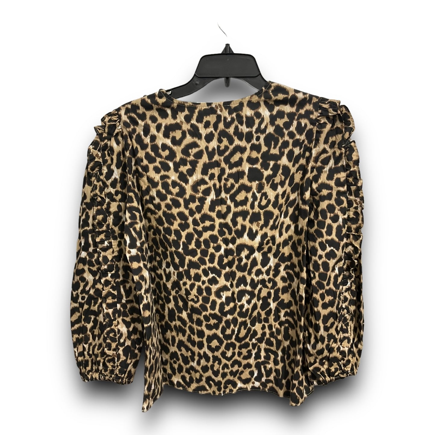 Top Long Sleeve By J. Crew In Animal Print, Size: Xs