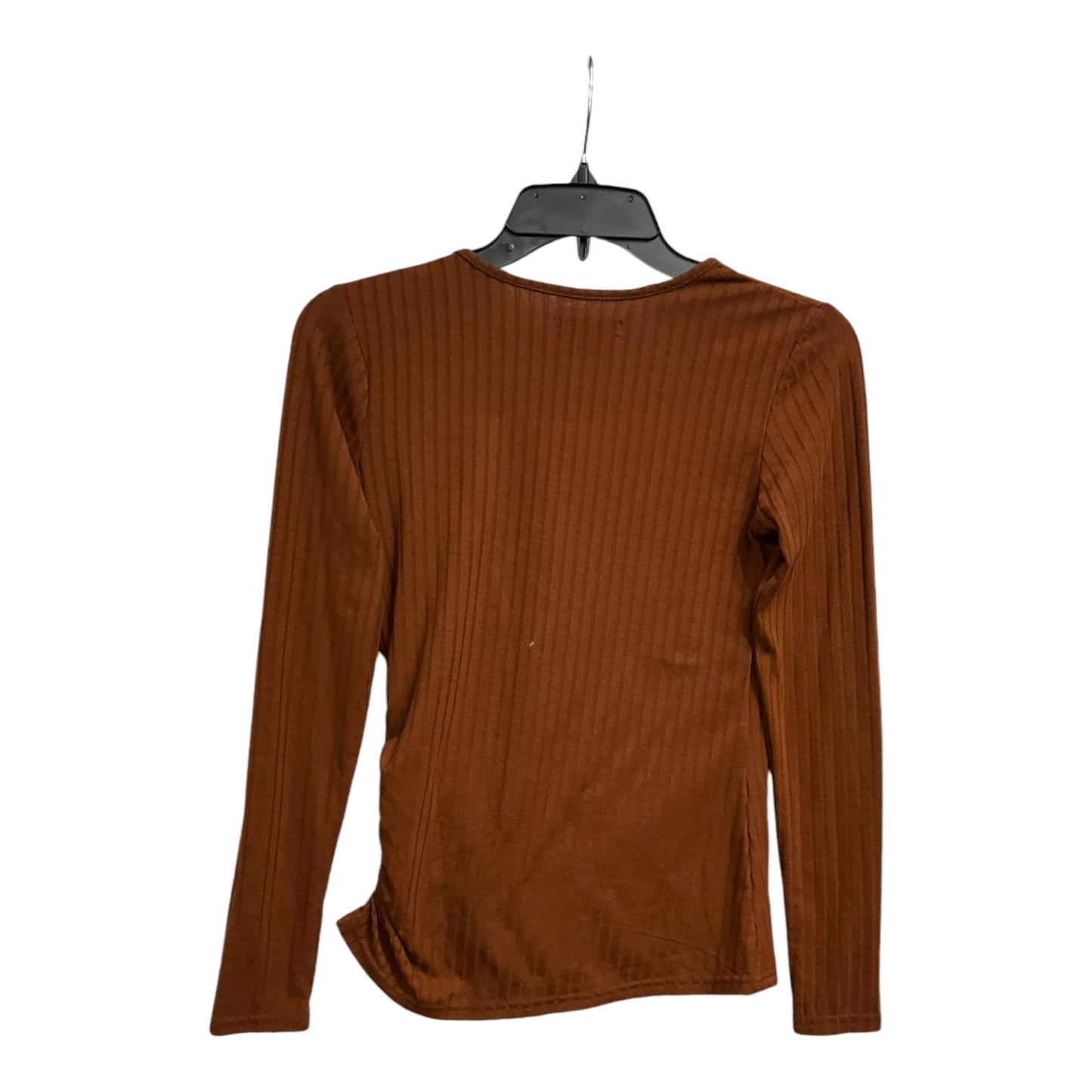 Top Long Sleeve Basic By Nine West Apparel In Brown, Size: Xs