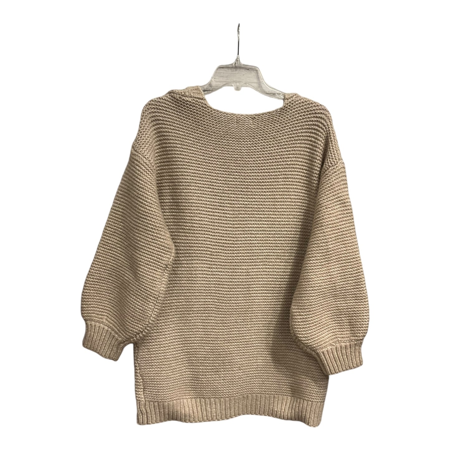 Sweater Cardigan By Pink Lily In Tan, Size: S