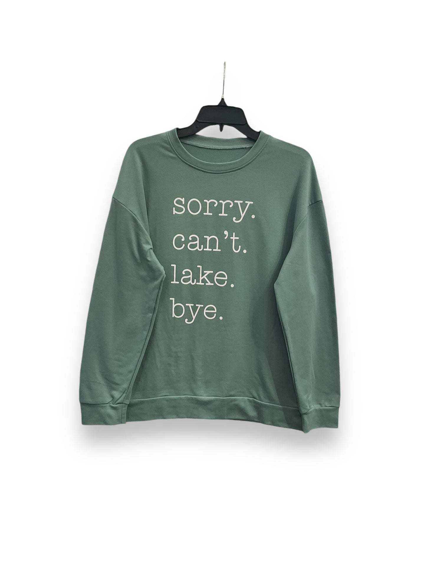 Sweatshirt Crewneck By Clothes Mentor In Teal, Size: L