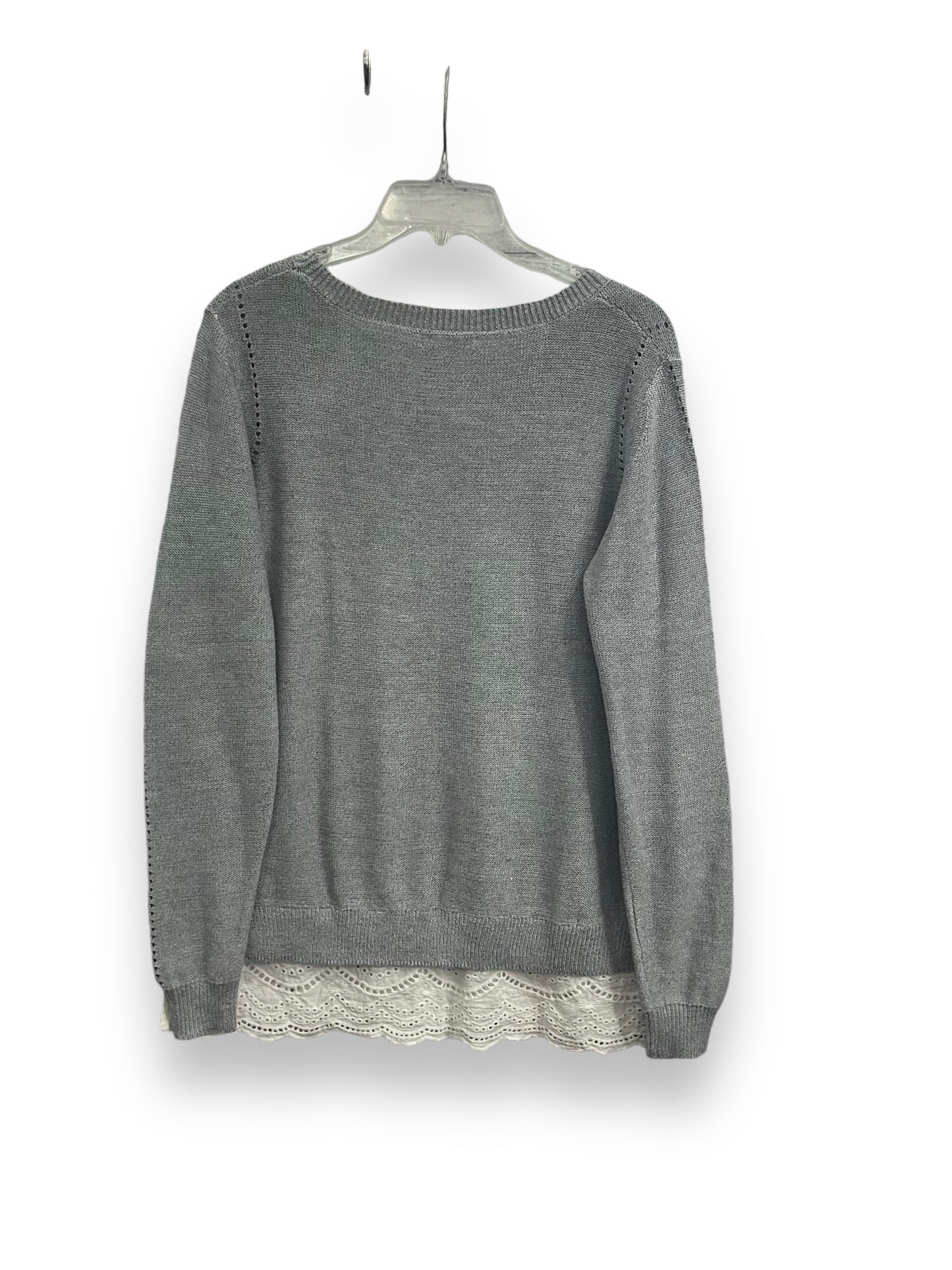 Top Long Sleeve By Skies Are Blue In Grey, Size: L